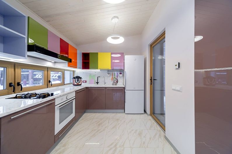 المطبخ - تصميم شقة بأسلوب التبسيط