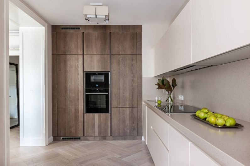 المطبخ - تصميم شقة بأسلوب التبسيط