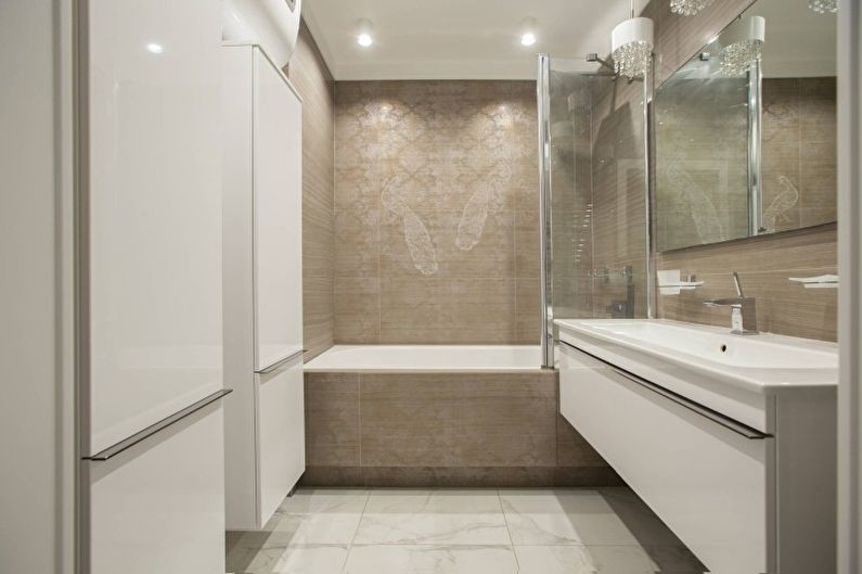 الحمام - تصميم شقة بأسلوب التبسيط