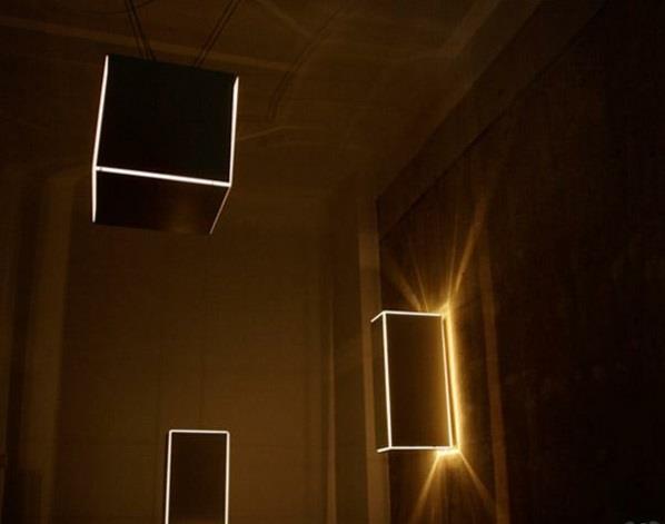 lampes design formes géométriques classique sombre mur
