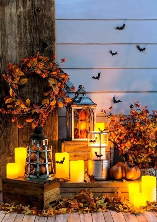latarnie halloween jesienna dekoracja na zewnątrz