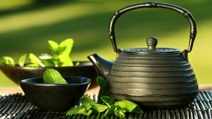 Jeûne intermittent boisson saine thé vert