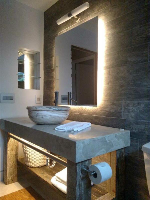 barre lumineuse led éclairage de salle de bain beaux carreaux muraux