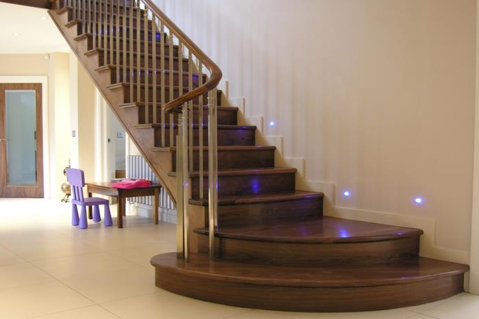 éclairage d'escalier à led conception d'escalier traditionnel