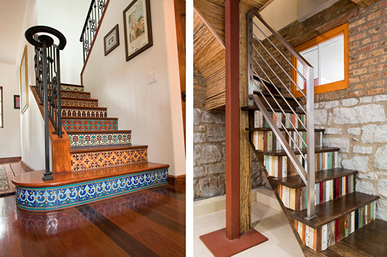 Gestaltung der Treppe zum zweiten Stock - Foto