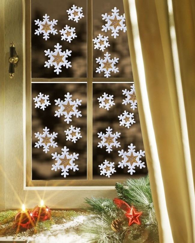 Стикери за прозорци от винилова снежинка