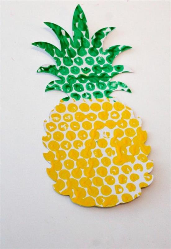 Faire du papier bulle à l'ananas