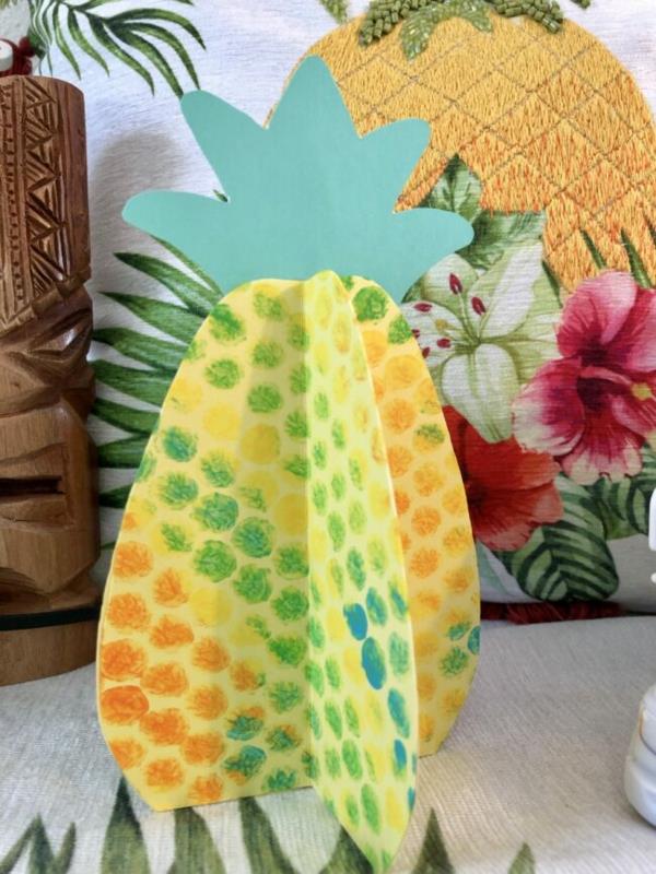 Papier bulle bricoler ananas