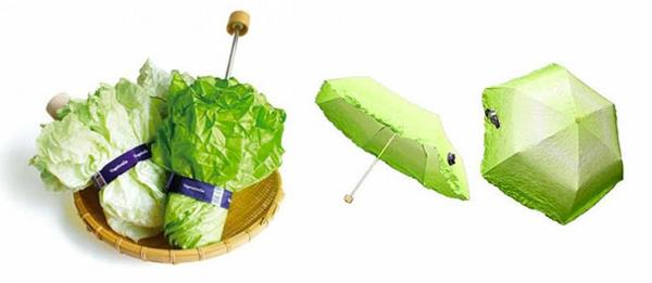śmieszne parasole jedzą zdrowe warzywa
