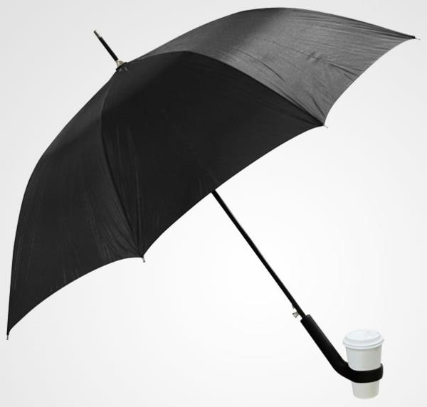 parasole czarny uchwyt na kawę