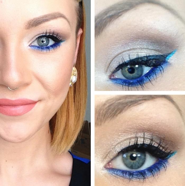 maquillage conseils yeux eye liner bleu mode de vie