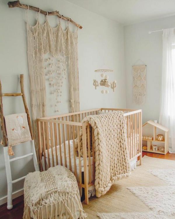 idées de macramé pour la chambre de bébé