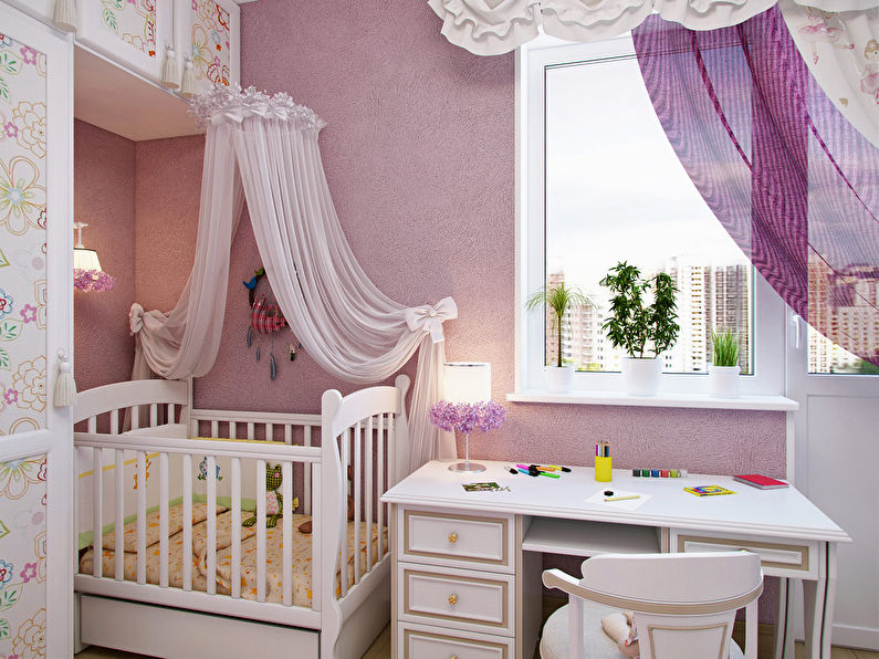 المنسوجات - تصميم غرفة أطفال صغيرة