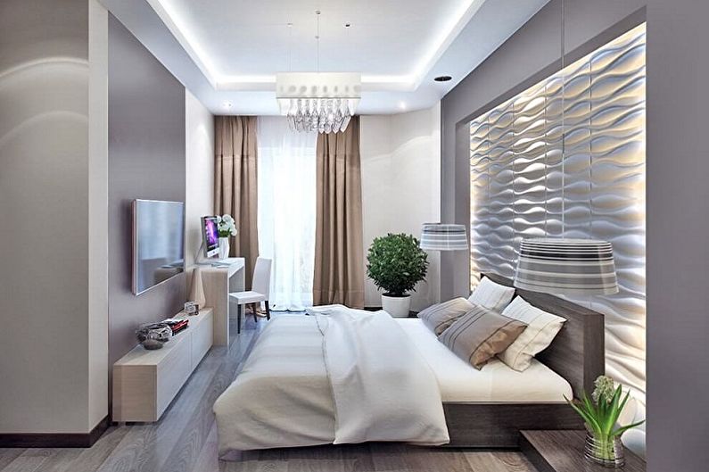 Design für kleine Schlafzimmer – Beleuchtung und Dekoration