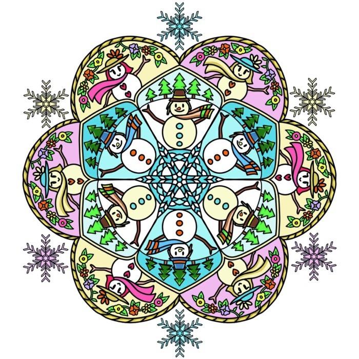 mandala pour noël coloriages noël