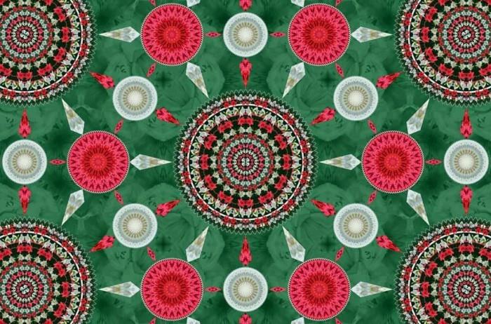 mandala pour noël coloriages noël vert rouge