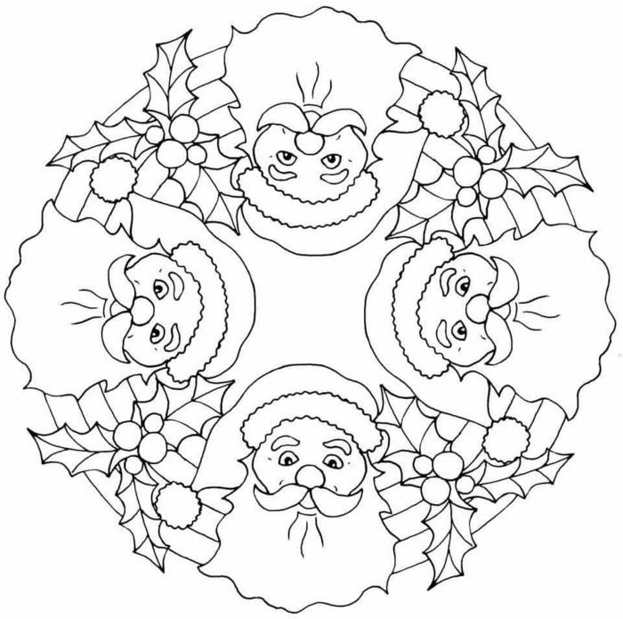 mandala pour noël coloriages noël père noël