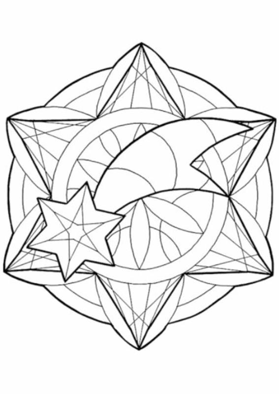 mandala pour noël coloriages étoile de noël