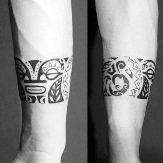 bracelet maori tatouage travail noir