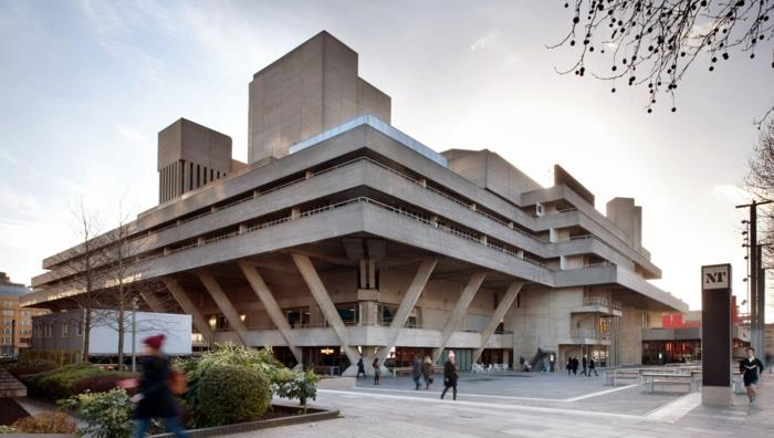 budynek masywny dom londyn Southbank National Theatre brutalizm nowoczesna architektura
