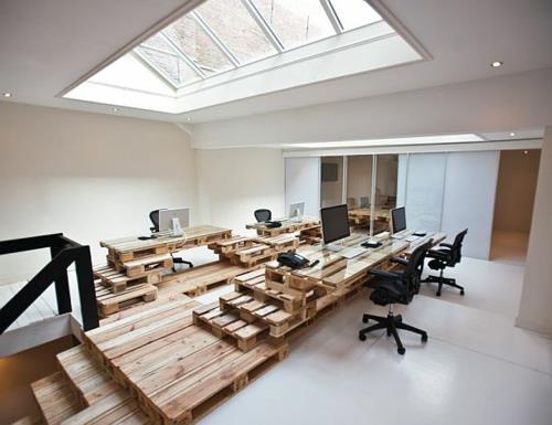 meubles palettes en bois lucarnes bureau bureau