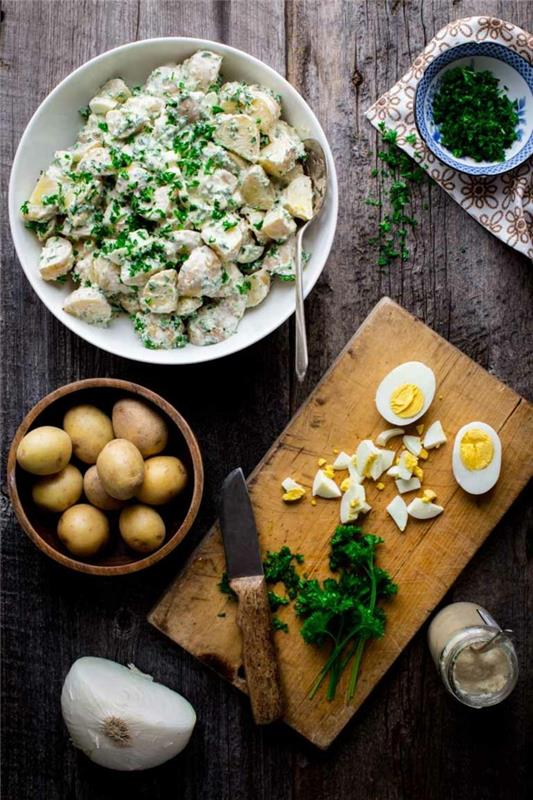 recette de raifort salade de pommes de terre aux plantes médicinales au raifort