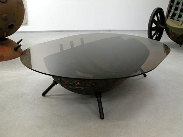 meubles de mine conçoit la surface en verre de table de mine militaire