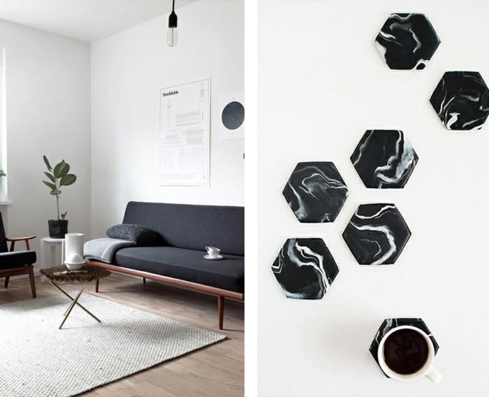 mettre en place des accents noirs minimalistes de belles formes