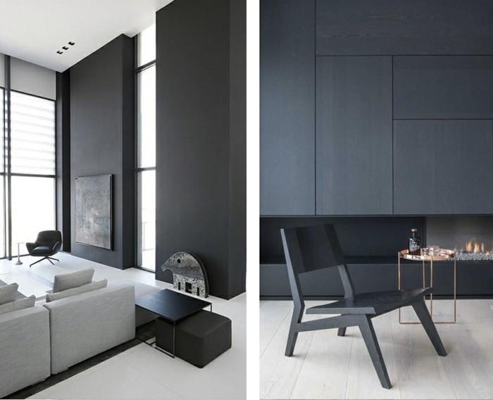 surfaces noires minimalistes