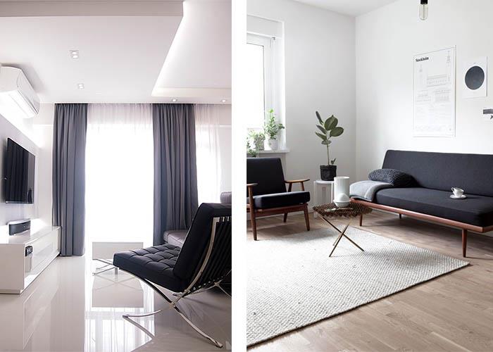 décor minimaliste salon meubles sombres