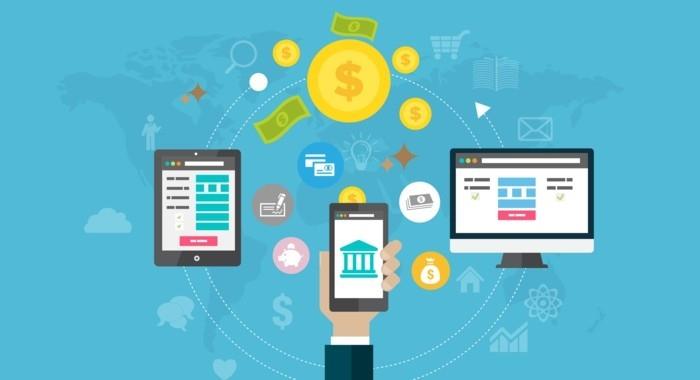 Payer avec le diagramme nfc d'illu de téléphone portable
