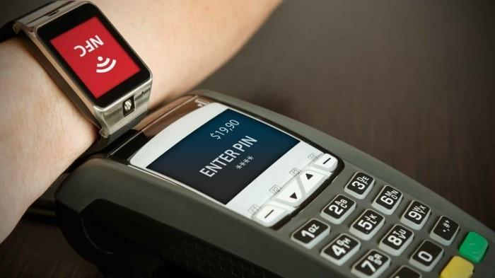 payer avec un téléphone portable illustration du titre illu commande future technologies modernes