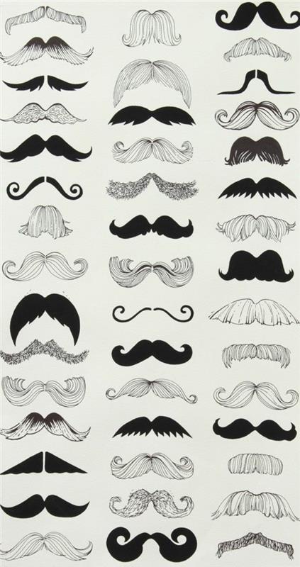 Hommes avec des types de moustache de toilettage de barbe