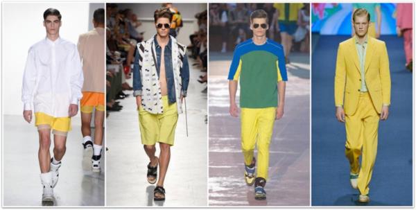 męskie stroje trend kolory żółty trendy w modzie ss 2015