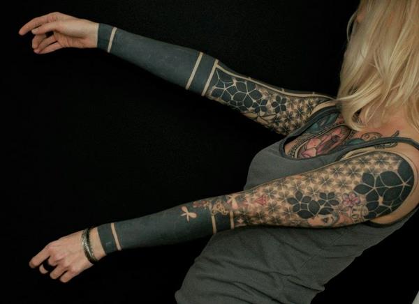 mężczyźni tatuaże kobiety szablony motywy rękawy