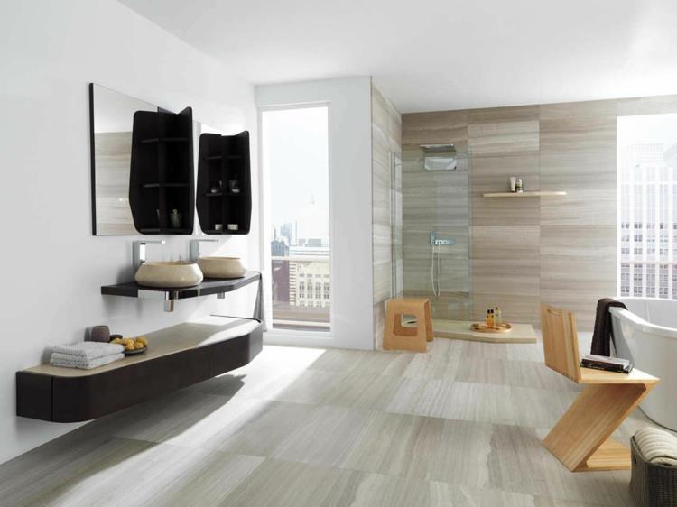 meubles de salle de bain modernes meubles de salle de bain carreaux de salle de bain en bois carreaux de travertin