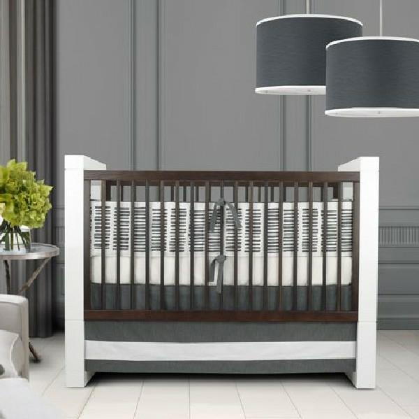 Tendances de literie pour bébé moderne et cool garçons gris blanc