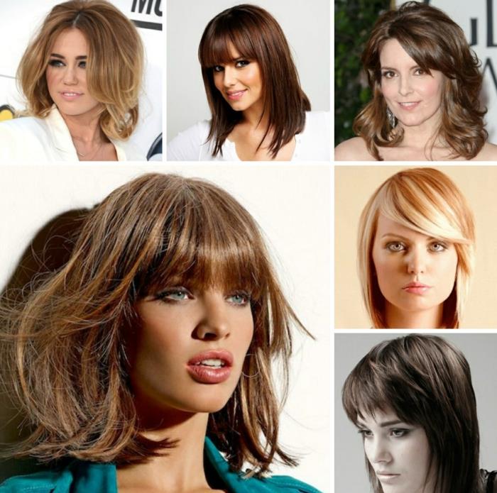 coiffures modernes tendances de style de vie de longueur moyenne