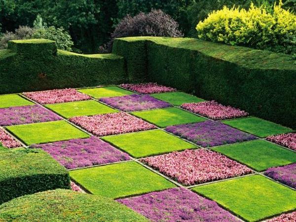 nowoczesne projekty ogrodów przykłady geometrycznej gleby