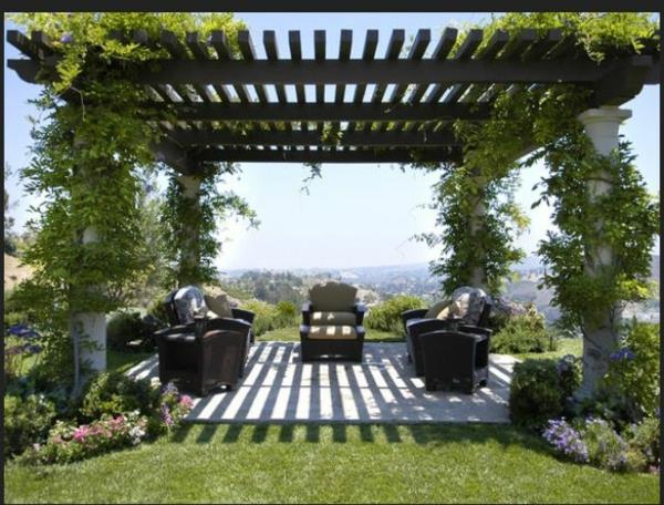 nowoczesne przykłady projektowania ogrodów pergola