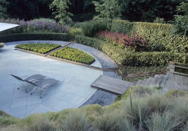 nowoczesne przykłady projektowania ogrodów leżenie kamiennej podłogi