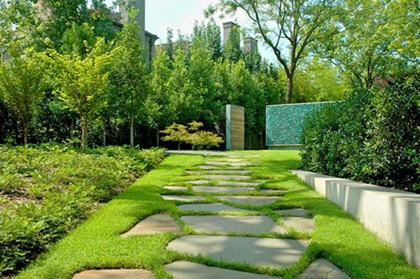 nowoczesne zdjęcia ogrodów przykłady projektowania ogrodów chodnik