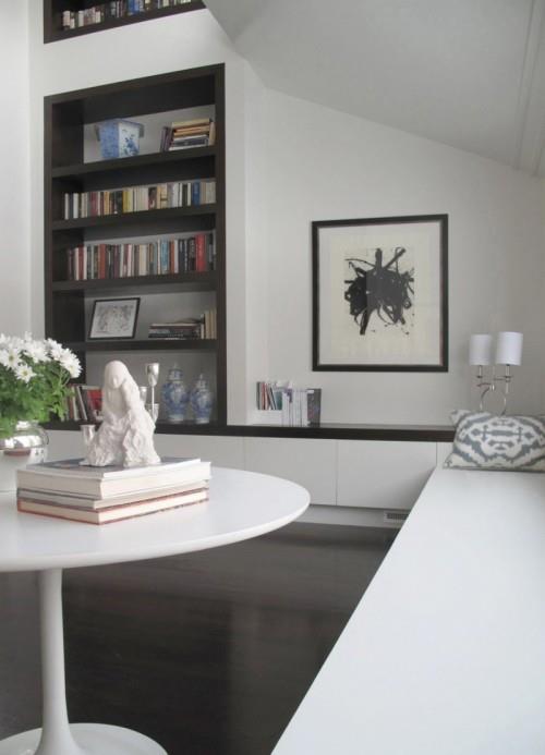 bibliothèque de maison moderne conçoit des livres de table
