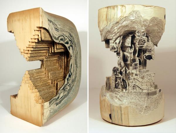 nowoczesne rzeźby papierowe rzeźby