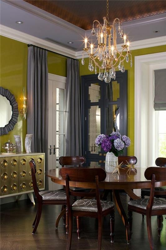 chaises modernes salle à manger salle à manger luxueuse lustre fantaisie