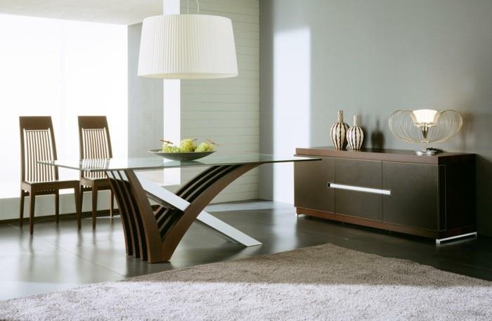 chaises modernes salle à manger design simple table fantaisie