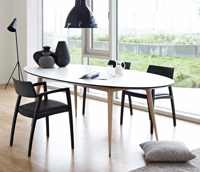 chaises modernes salle a manger chaises salle a manger noires accoudoirs table ovale