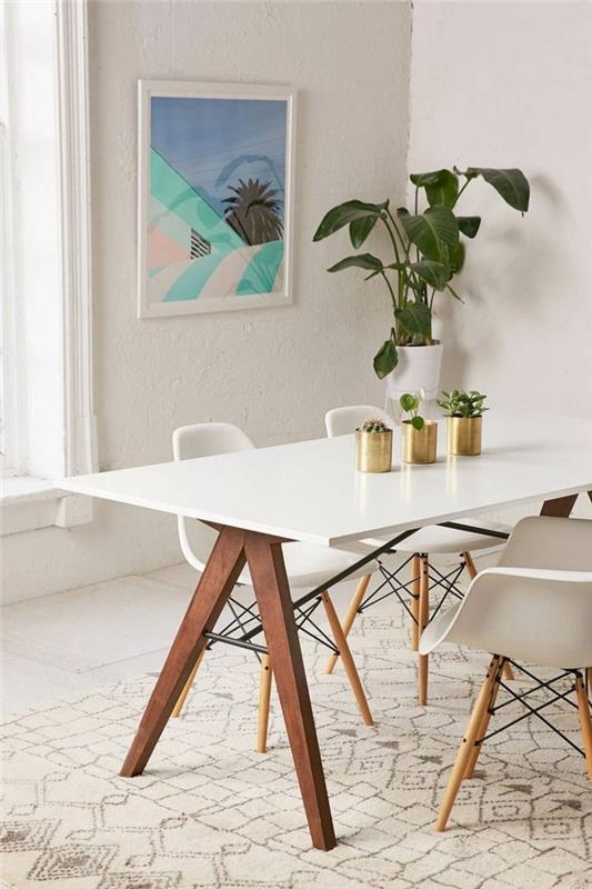 chaises modernes salle à manger style scandinave couleurs claires