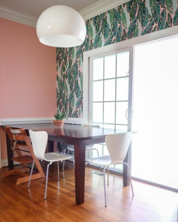 papiers peints modernes papiers peints floraux en vert rafraîchir la salle à manger