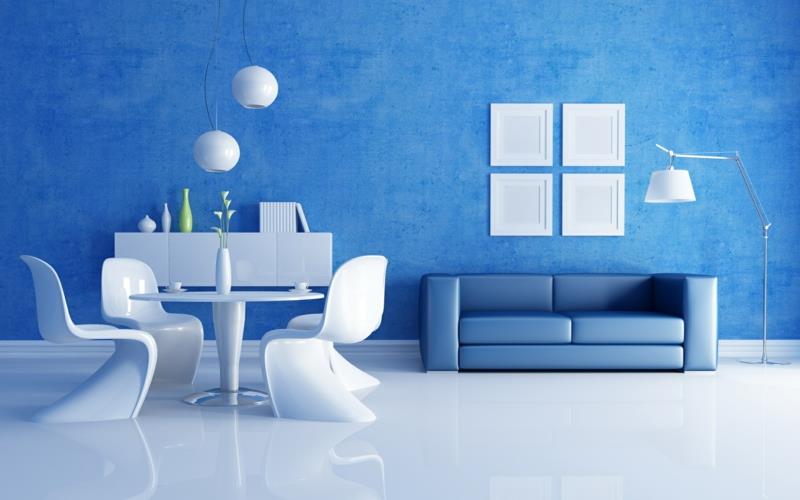 choisissez des couleurs de mur modernes couleur de mur froid bleu